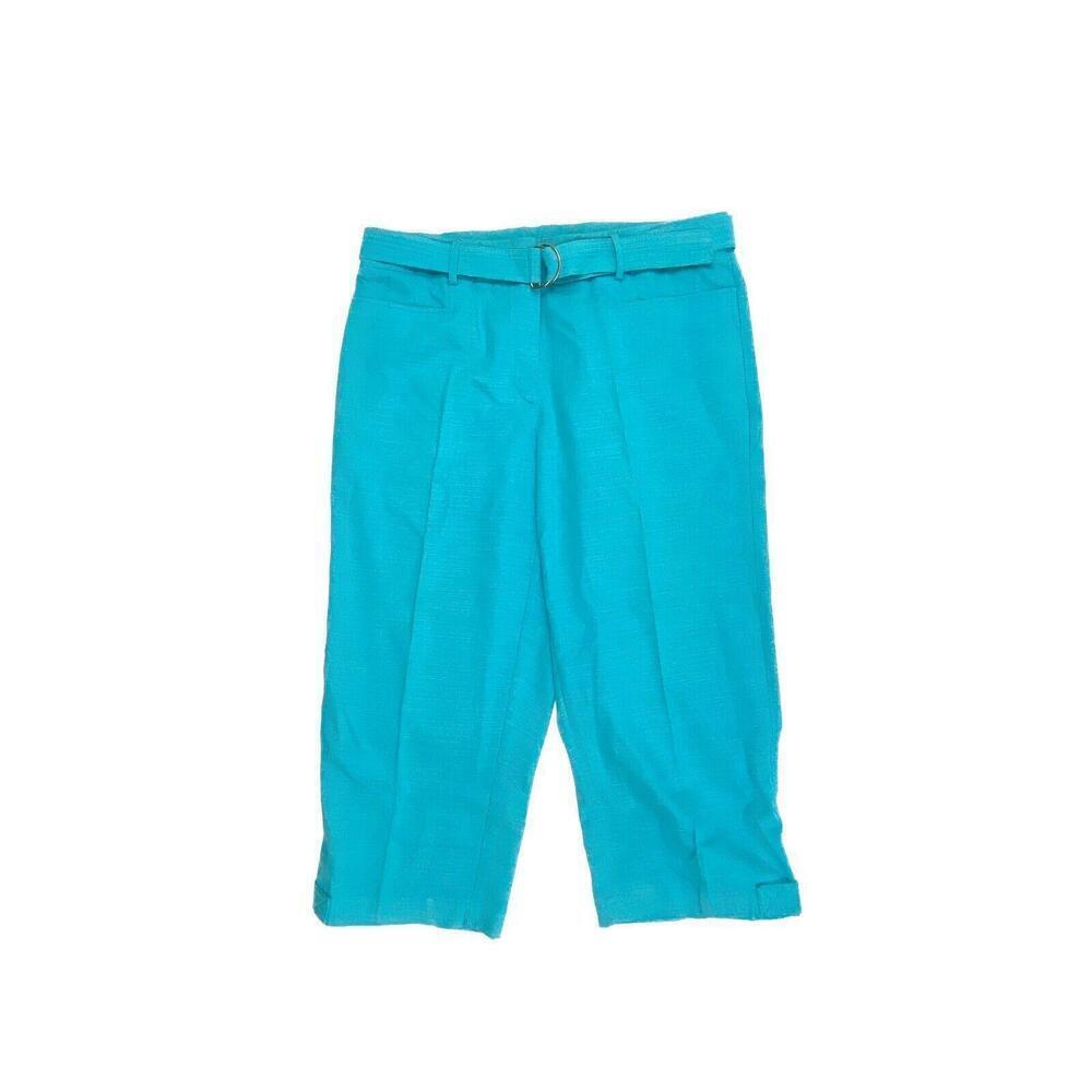Kim Rogers Belted Capri Women's size 14P Sky Blue‎ Pants